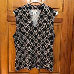 Sleeveless Talbots blouse great for travel